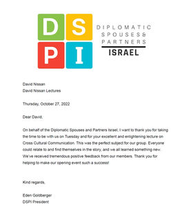 Diplomatic Spouses Israel