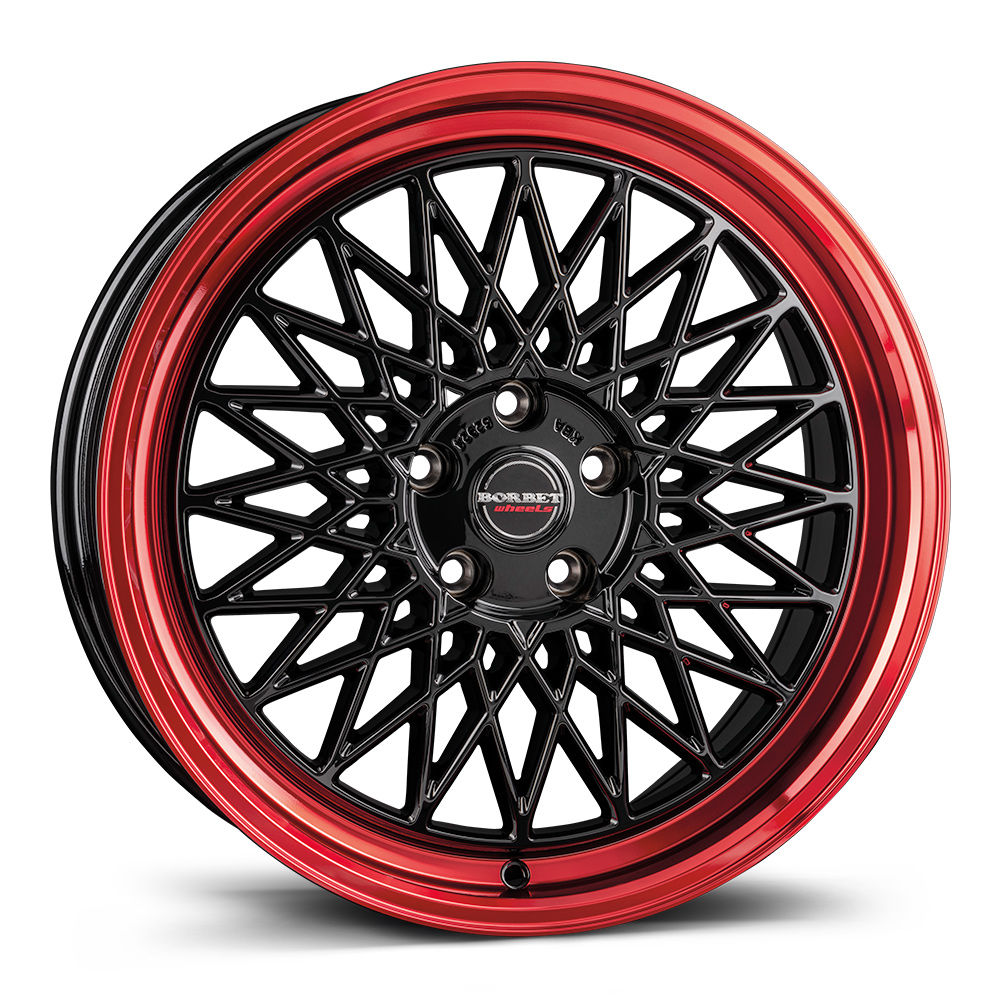 Borbet B Black Rim Red