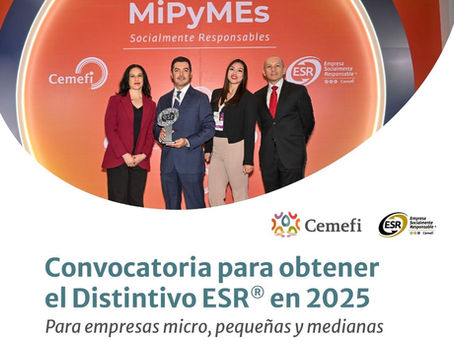 Convocatoria abierta: Obtén el Distintivo ESR® 2025 para MiPyMEs