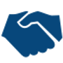 Handshake icon symbolizing teamwork and good sportsmanship