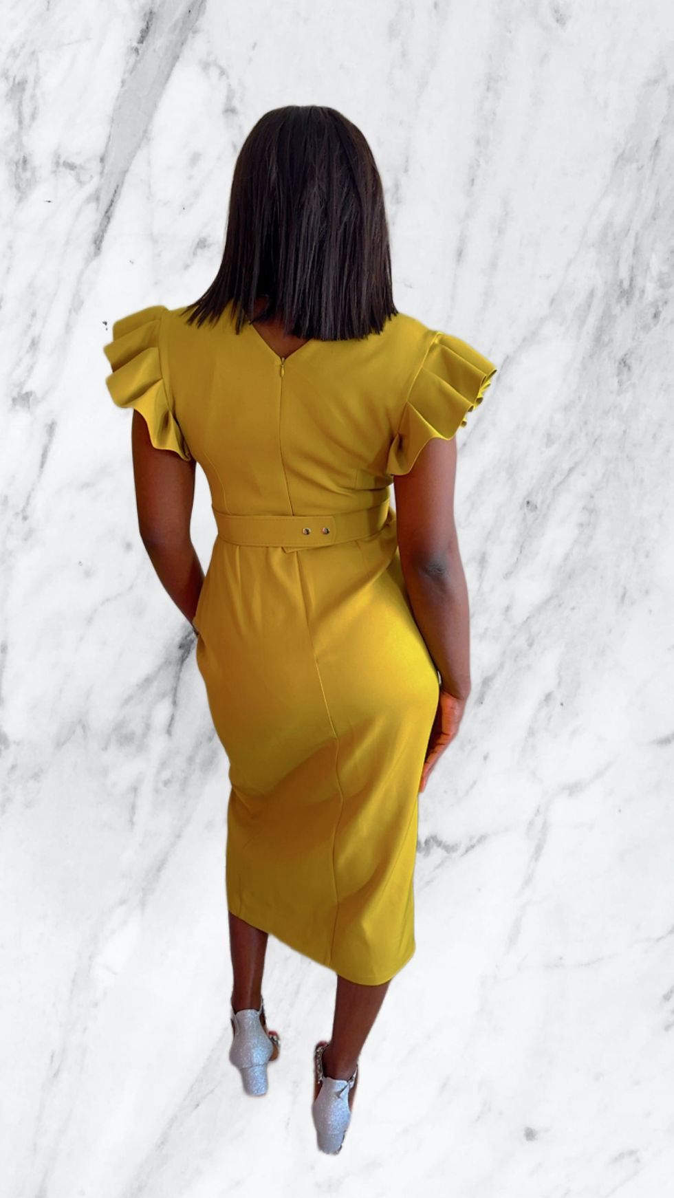 Thumbnail: Radiant Wrap Dress With Glittering Belt