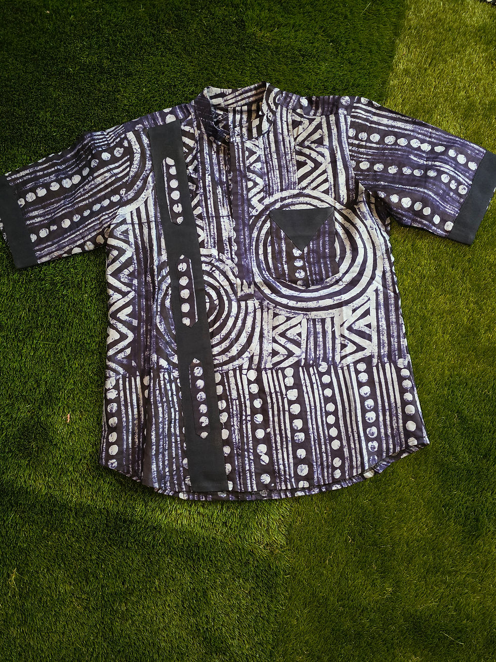 Thumbnail: Blue Adire shirt 
