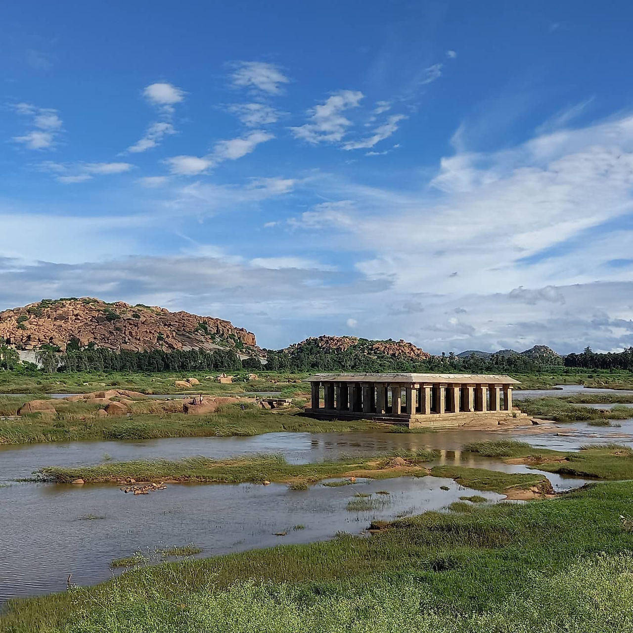 Riding in Hampi.