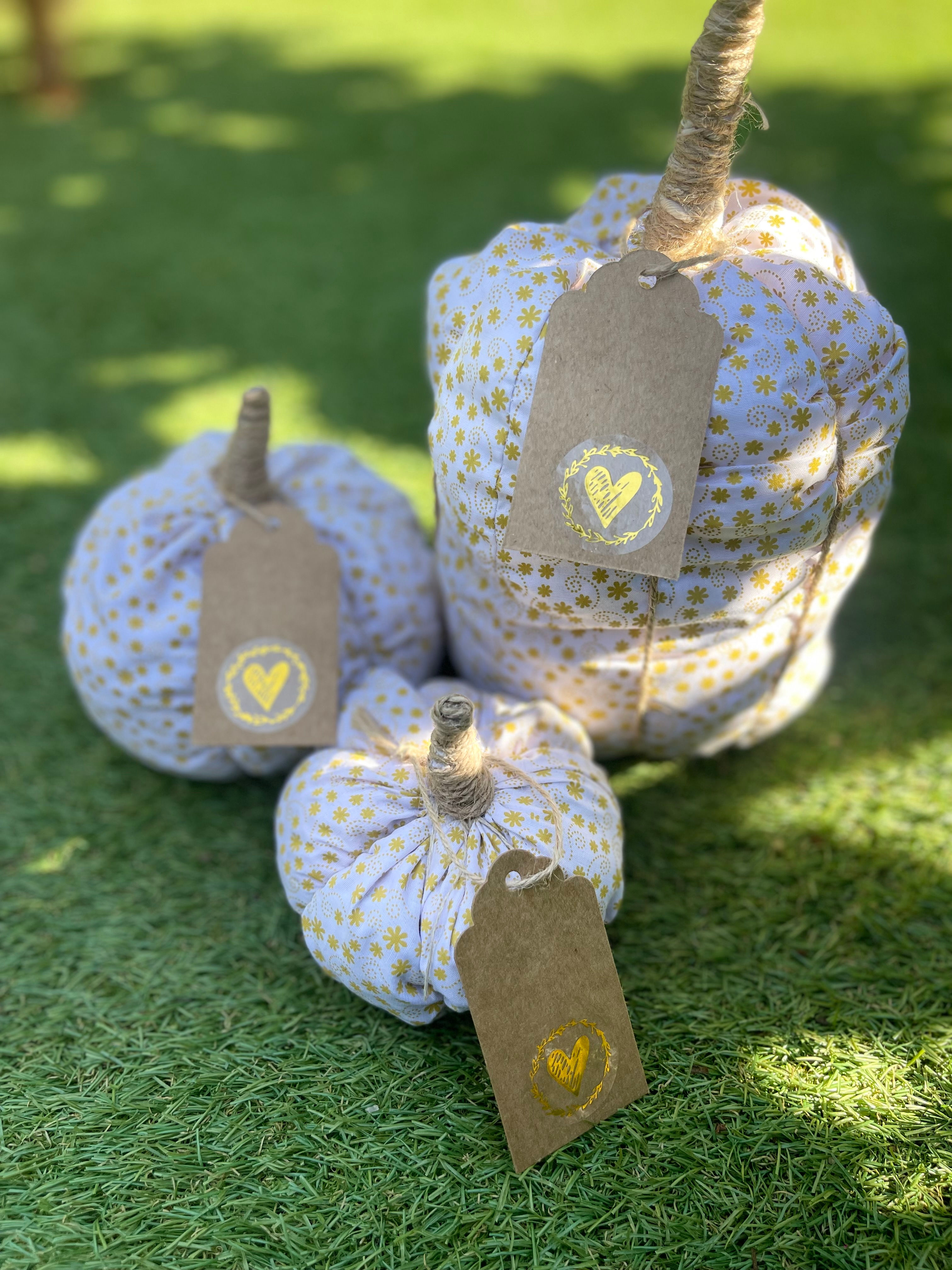 Calabaza decorativa tela