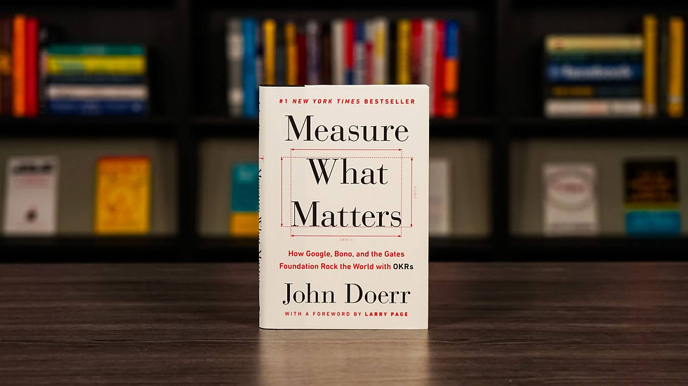 Measure what matters