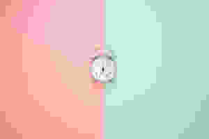 gray double bell clock