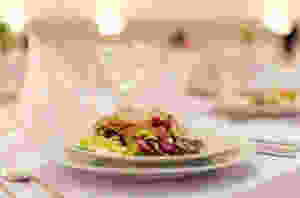 close up of meal served in plate
