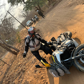 Guest Julie Dropping her BMW 750 GS