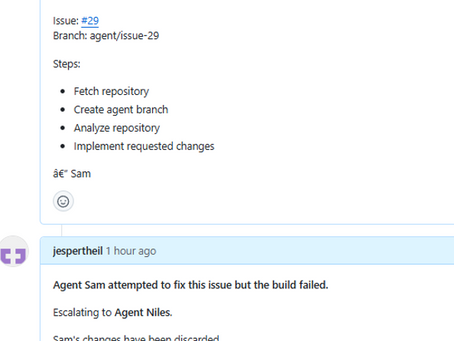 Semi-Autonomous agents building BC applications in AL