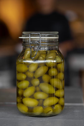 detail vanolijven in weckpot  bij De Pizzabakkers Noorderpark