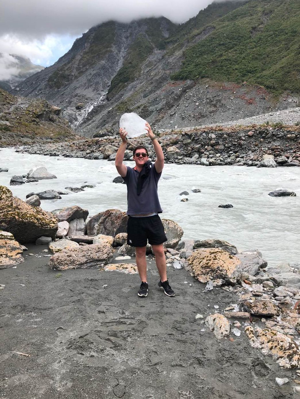 Clancy at Fox Glacier