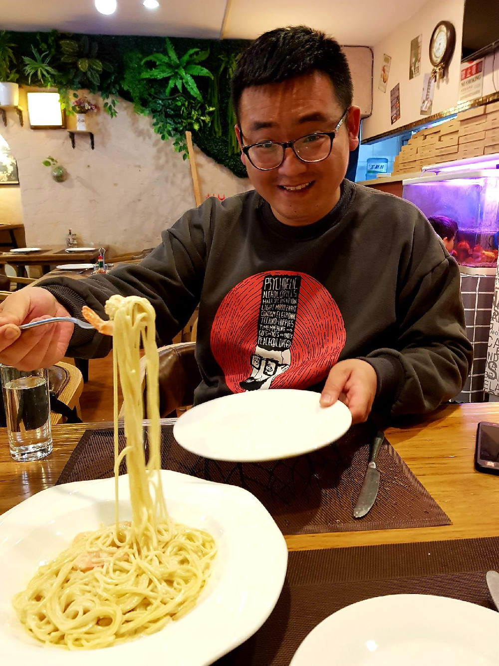Beibei's first Italian Meal