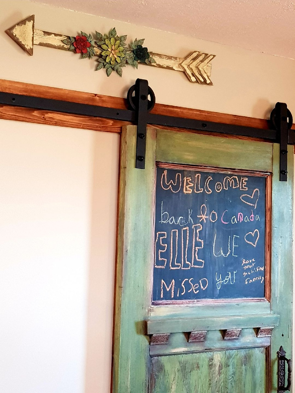 Welcome Sign in the Kitchen