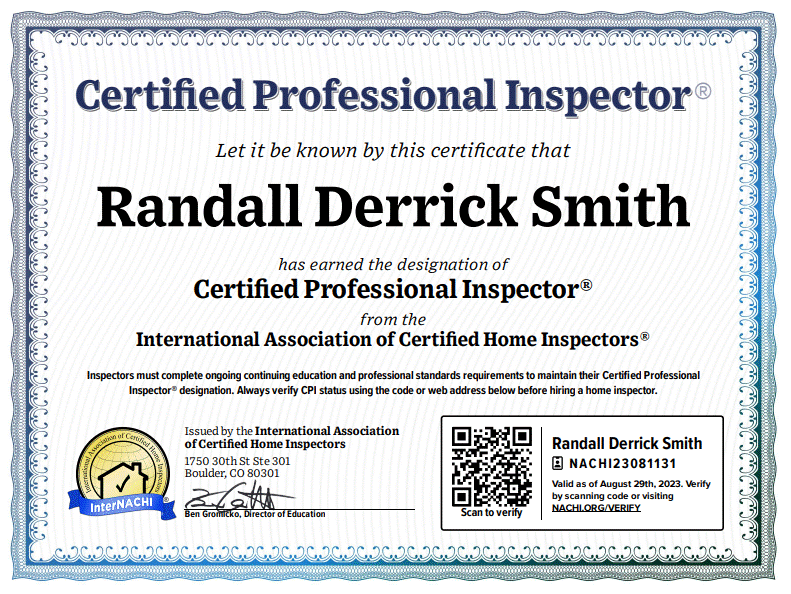 Randal Smith Certificate