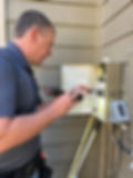 Inspector David Van action shot in electrical