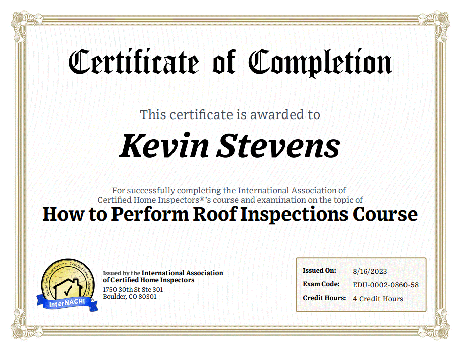 Radon Cert- Kevin Stevens 