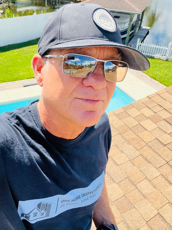 Inspector in a swimming pool