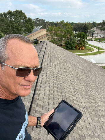Man in a rooftop