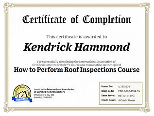 Certificate of Completion