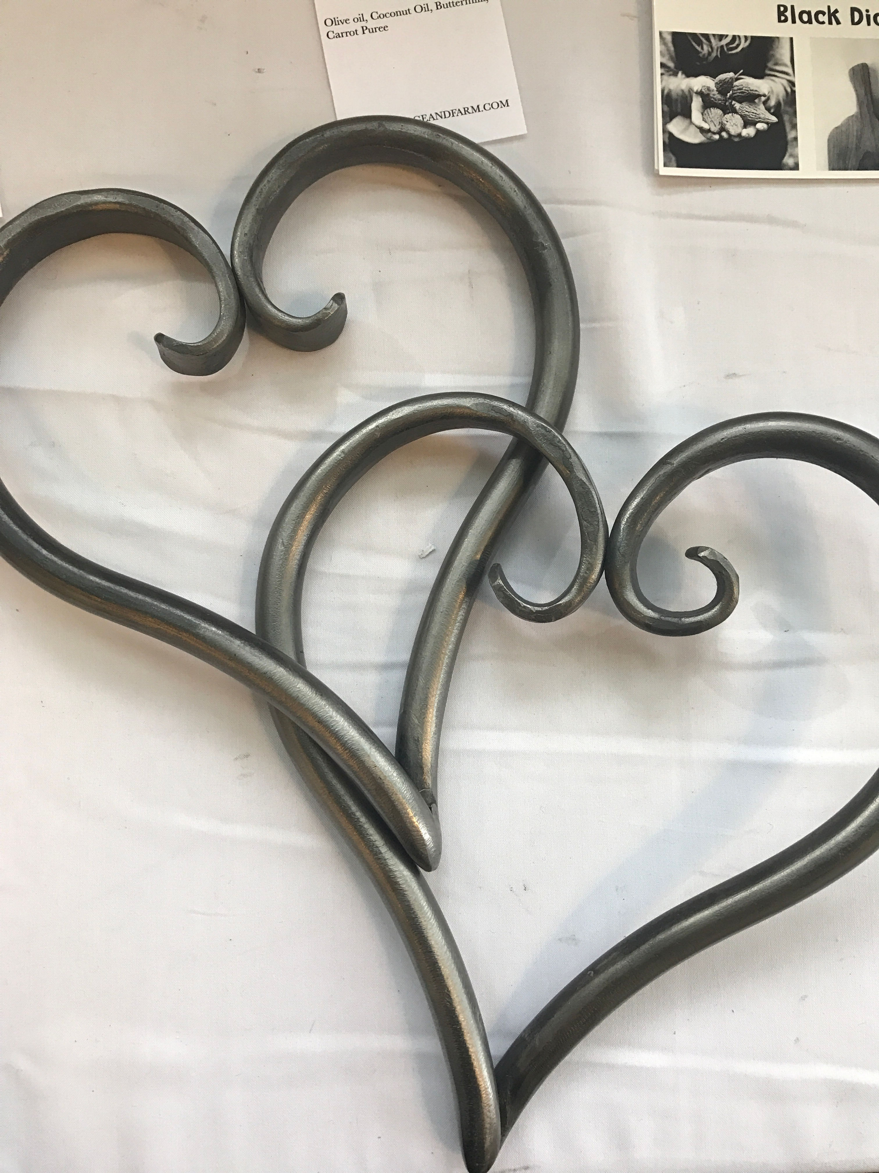 Hand Forged Interlocking Hearts
