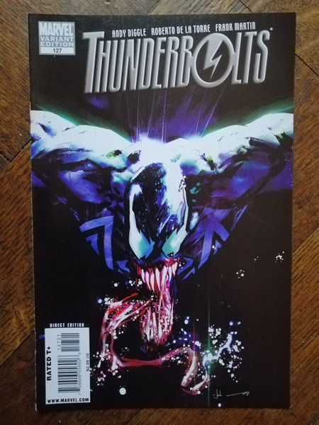THUNDERBOLTS # 127 , Rare JOCK VENOM variant cover, NM, 9.4, Marvel comics