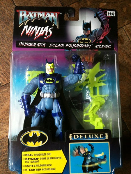 BATMAN NINJAS : THUNDER KICK BATMAN 6" figure, Hasbro, 1998, carded, MOC
