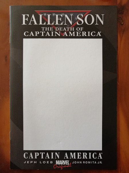 FALLEN SON : DEATH OF CAPTAIN AMERICA # 3 , BLANK SKETCH VARIANT, 9.4 NM, Marvel