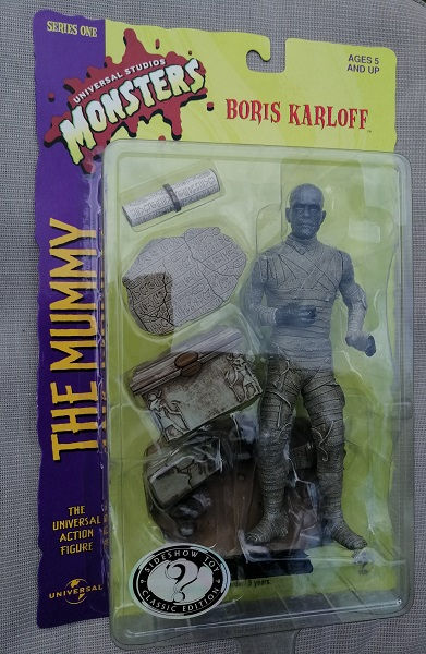 UNIVERSAL MONSTERS KARLOFF AS THE MUMMY 8" FIGURE, SIDESHOW TOYS, 1999, MOC