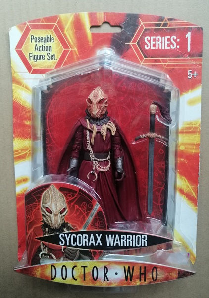 DOCTOR WHO SYCORAX WARRIOR 5" ACTION FIGURE , SERIES 1 CARD,NM CARD