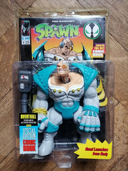 SPAWN SERIES 1 OVERTKILL FIGURE , MCFARLANE TOYS , 1994, MINT FROM CASE