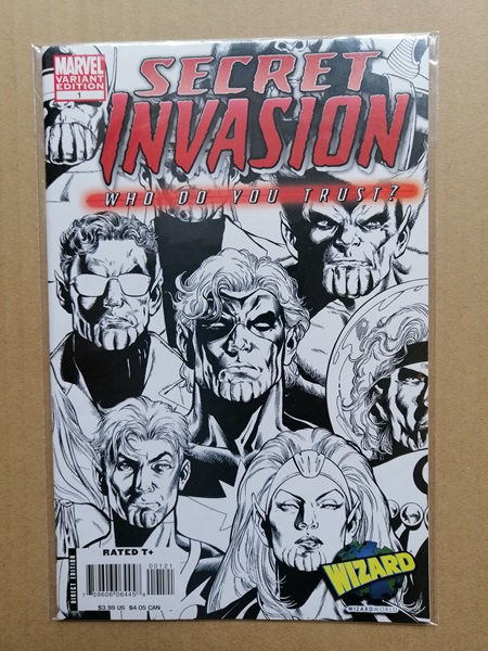 SECRET INVASION WHO DO YOU TRUST # 1, variant, 2008, NM 9.4