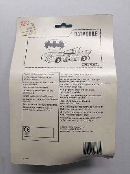 Thumbnail: BATMAN WRIST RACER, 1989 MOVIE BATMOBILE, ERTL, MOC, Michael Keaton