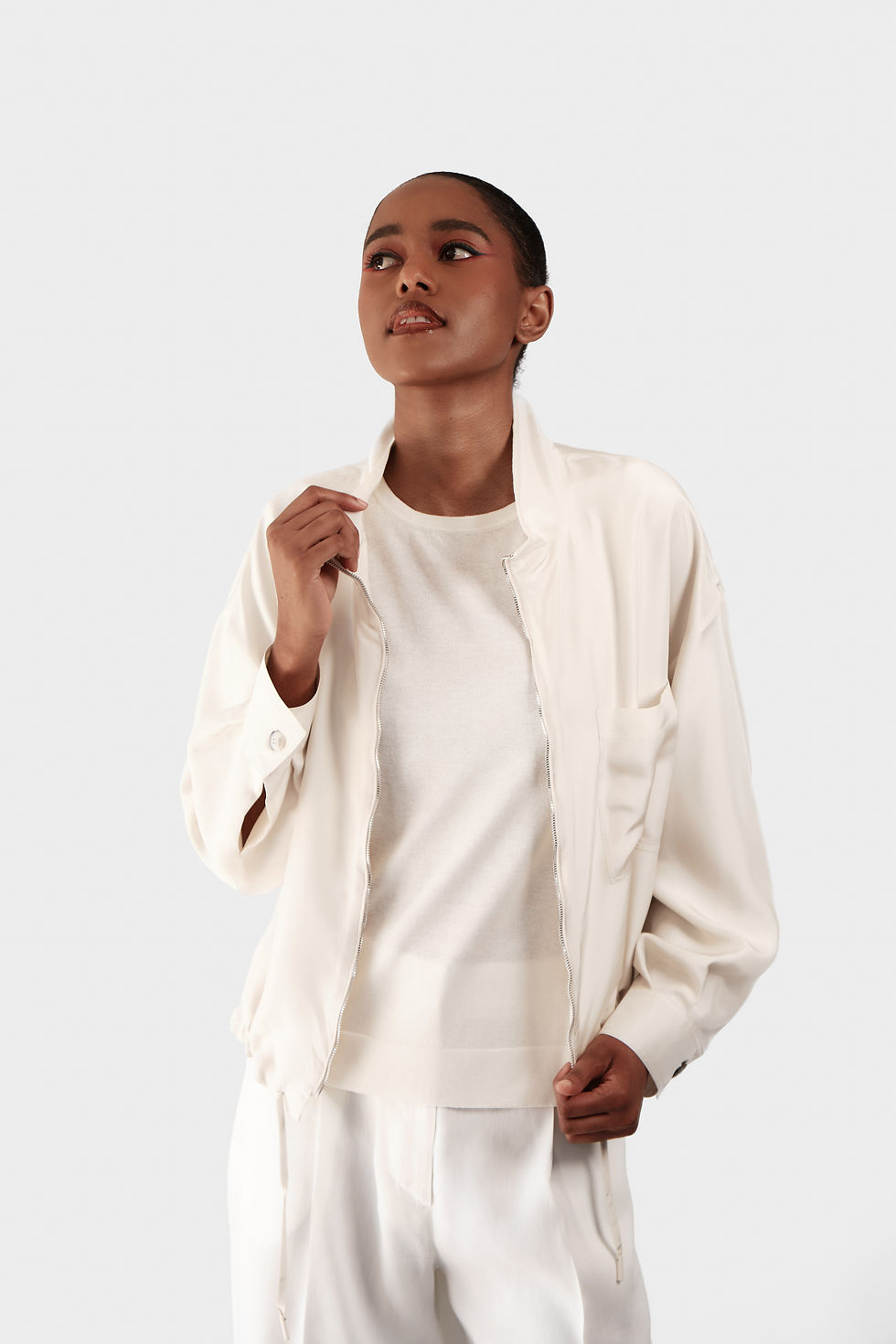 Thumbnail: 100% SILK BOMBER JACKET