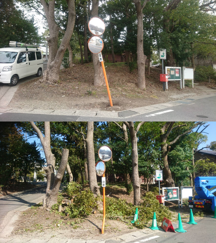カーブミラー修繕