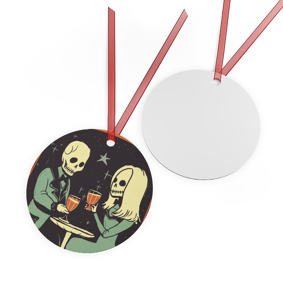 Thumbnail: Halloween Skull Ghost Boo Buddies Metal Ornaments
