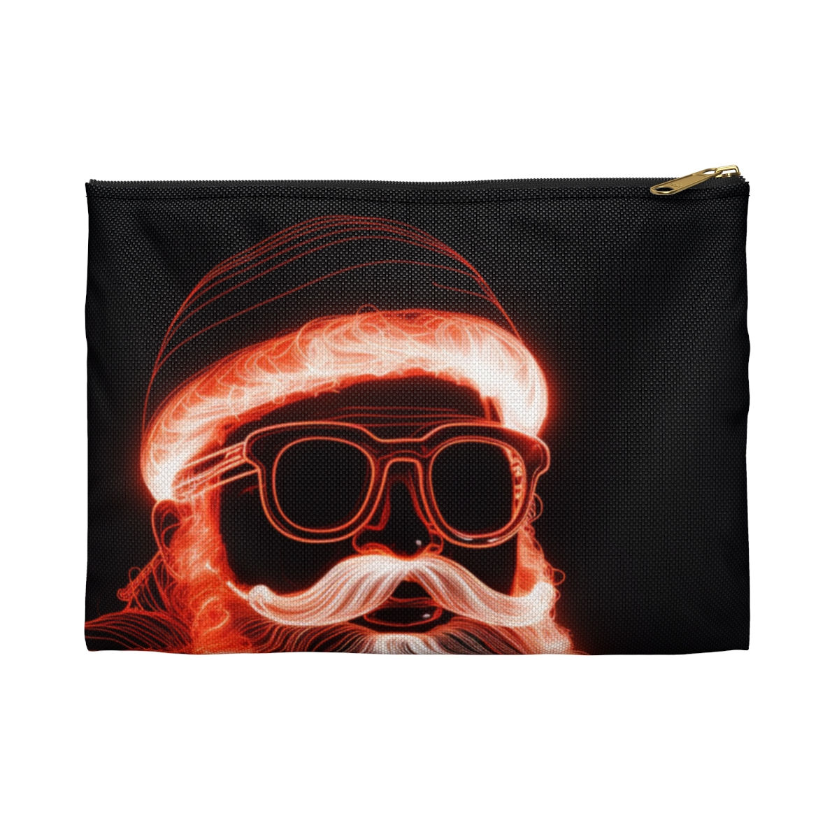 Neon Christmas Santa Pencil Case Makeup Bag Accessory Pouch