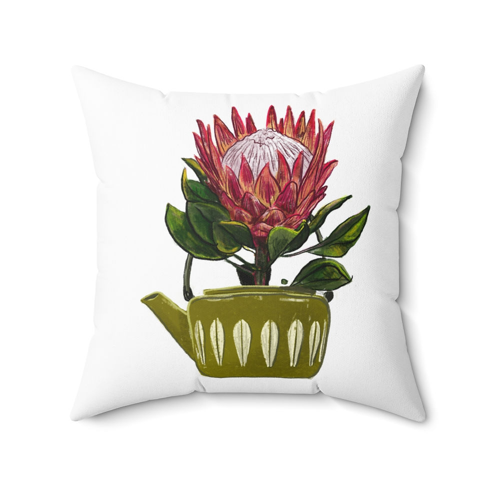 Thumbnail: Vintage Teapot Protea Australiana Australia Cushion Home Decor Vintage 