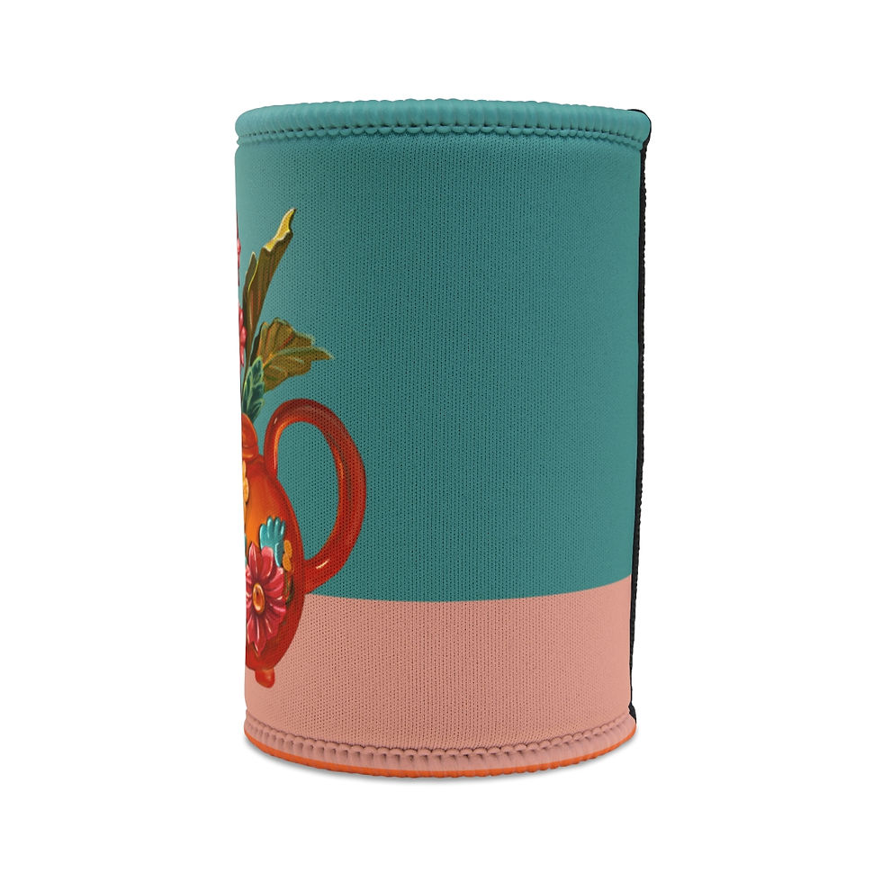 Thumbnail: Teapot, Tea, Flowers, Stubby Holder, Picnic,Summer Holiday, Can Cooler, Gift
