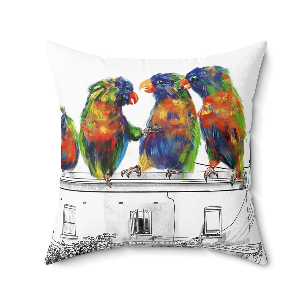 Thumbnail: Rainbow Lorikeet Birds Australiana Australia Cushion 
