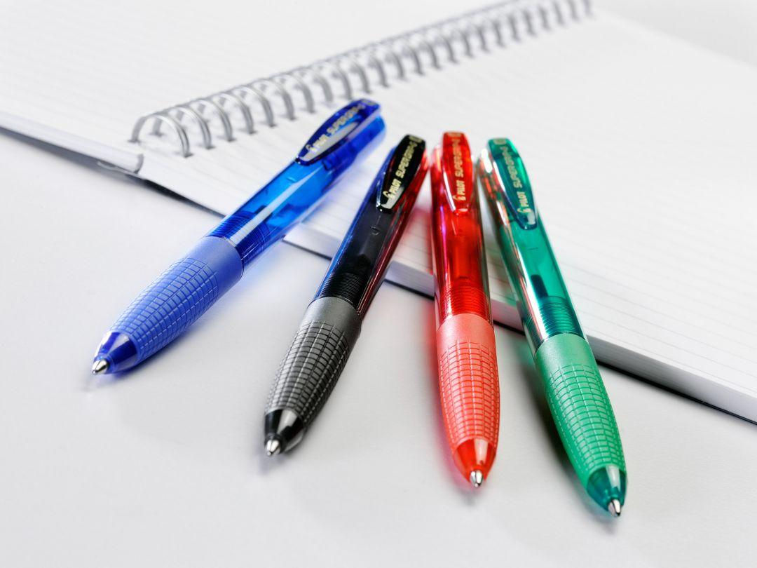 עט כדורי עם לחצן .Super Grip .G במגוון צבעים