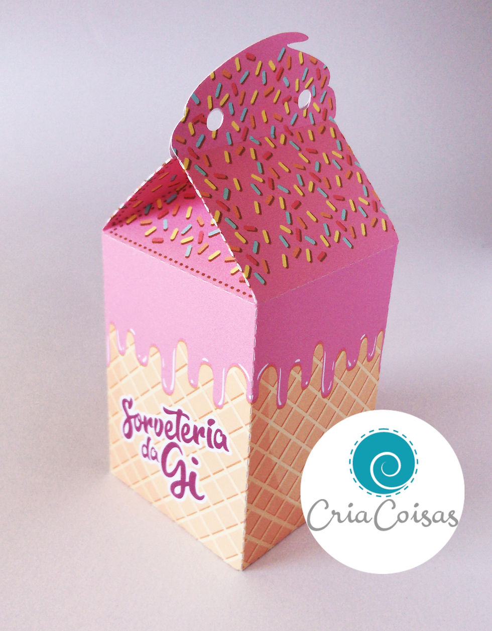 Caixa Milk Sorvete - Tema Sorveteria