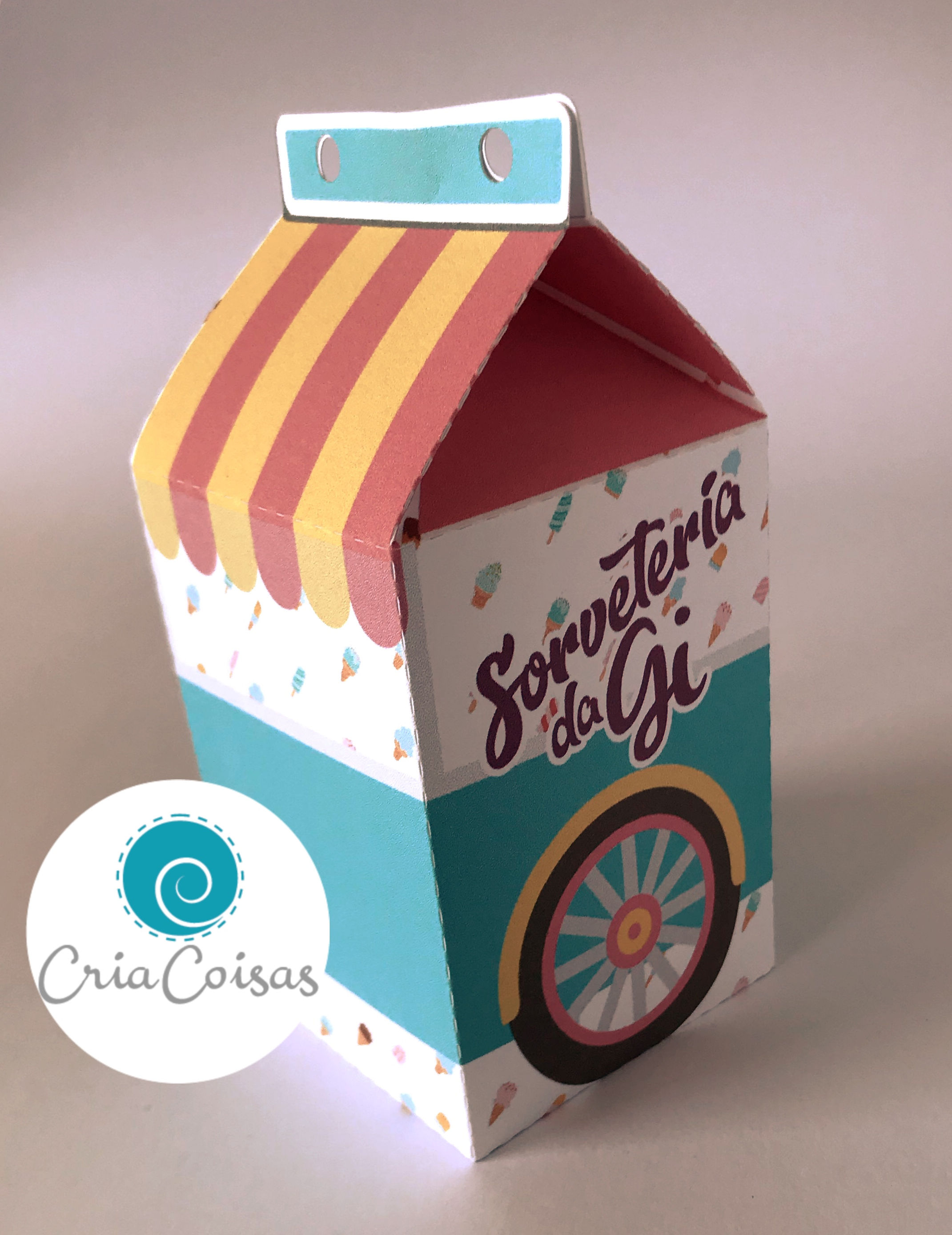 Caixa Milk Sorveteiro - Tema Sorveteria