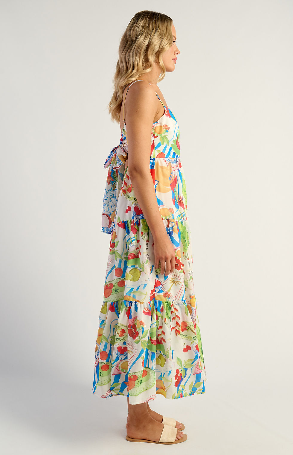 Thumbnail: Fiesta midi dress tie back 3