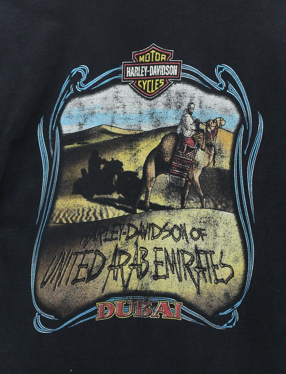 ภาพขนาดย่อ: เสื้อยืดมือสอง Harley-Davidson Dubai ฮาเล่ย์ ดูไบ  (ไซส์L/อก"22/ยาว32")T399