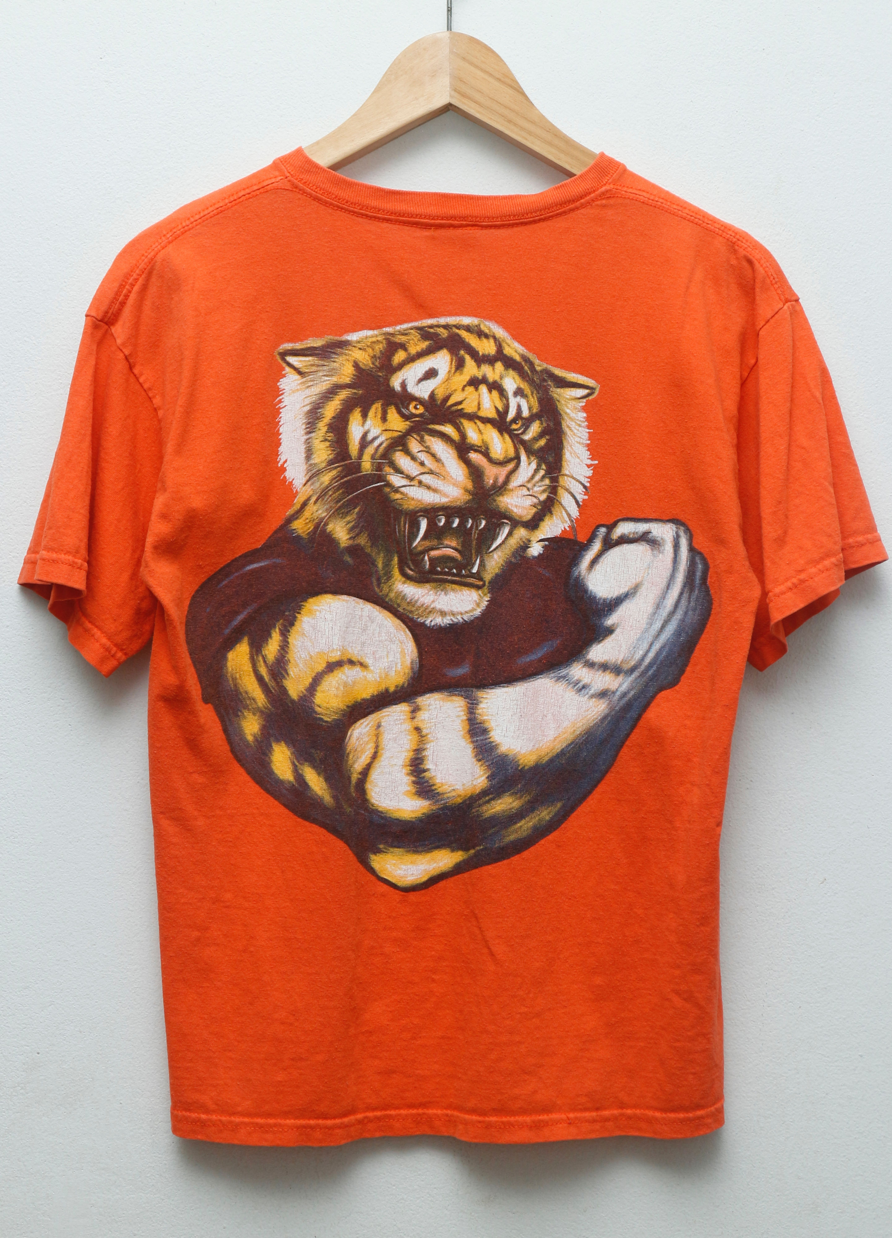 เสื้อยืดมือสอง ลายเสือ (ไซส์S/อก19"/ยาว24")T277