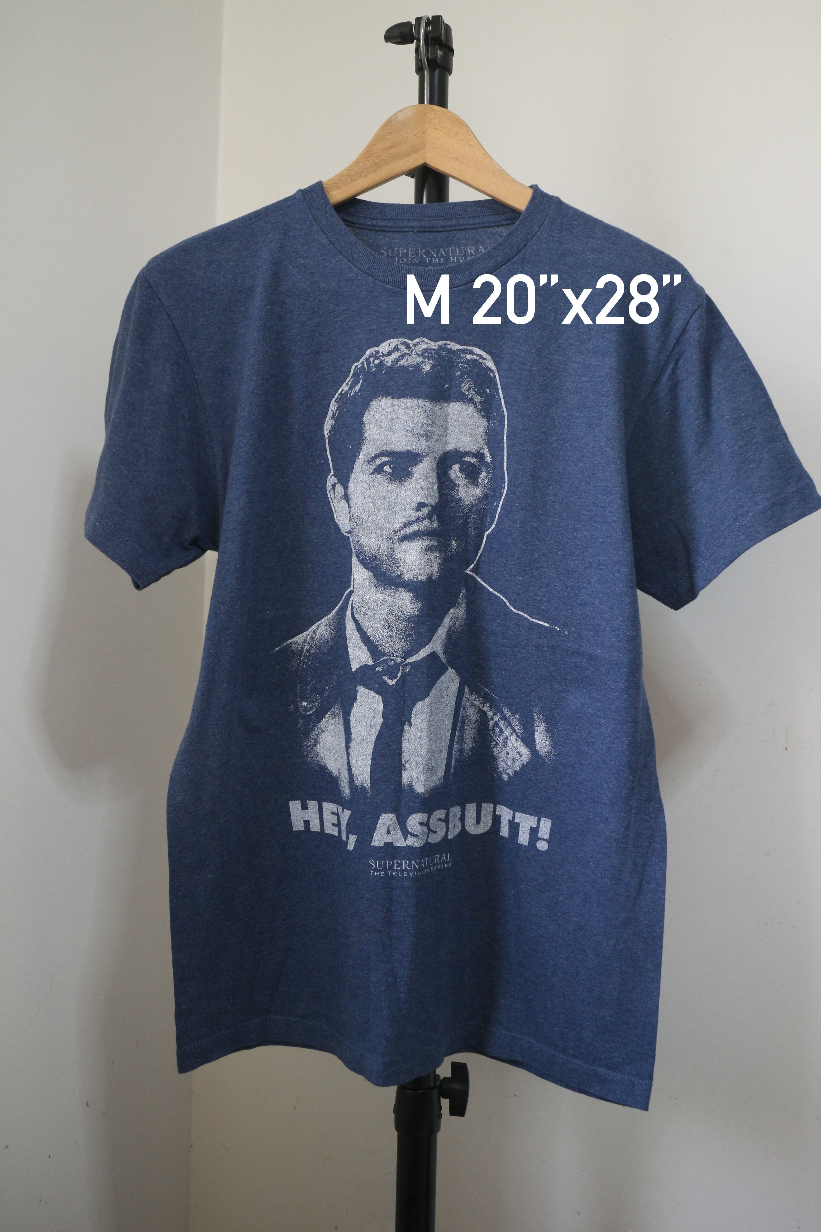 เสื้อยืดมือสอง ซีรีส์ เรื่อง Super Natural (M/อก20"/ยาว28")T416