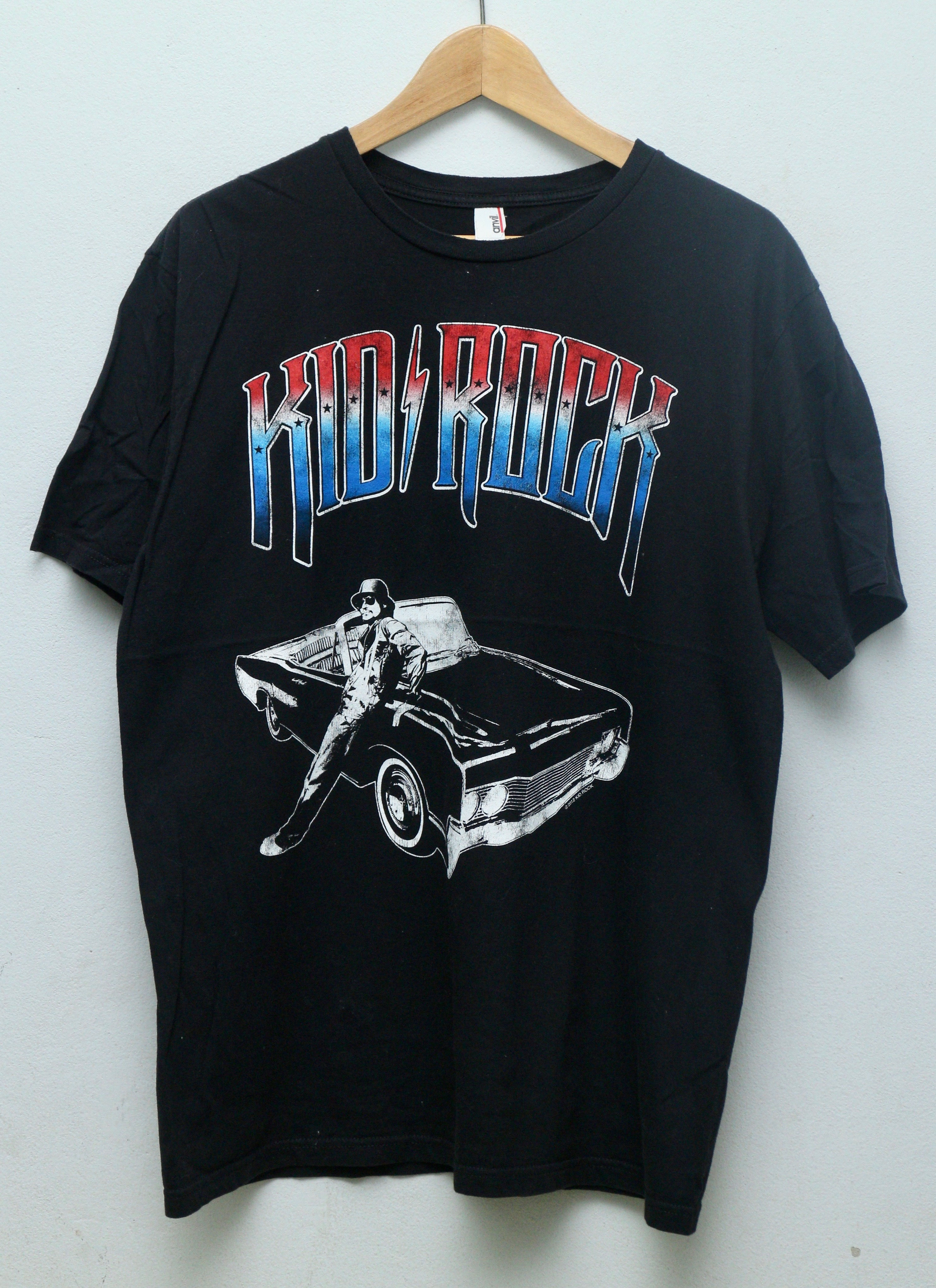 เสื้อยืดมือสอง ศิลปิน KID ROCK ตอกปี 2012 สภาพดี (L/อก22"/ยาว28.5")T149