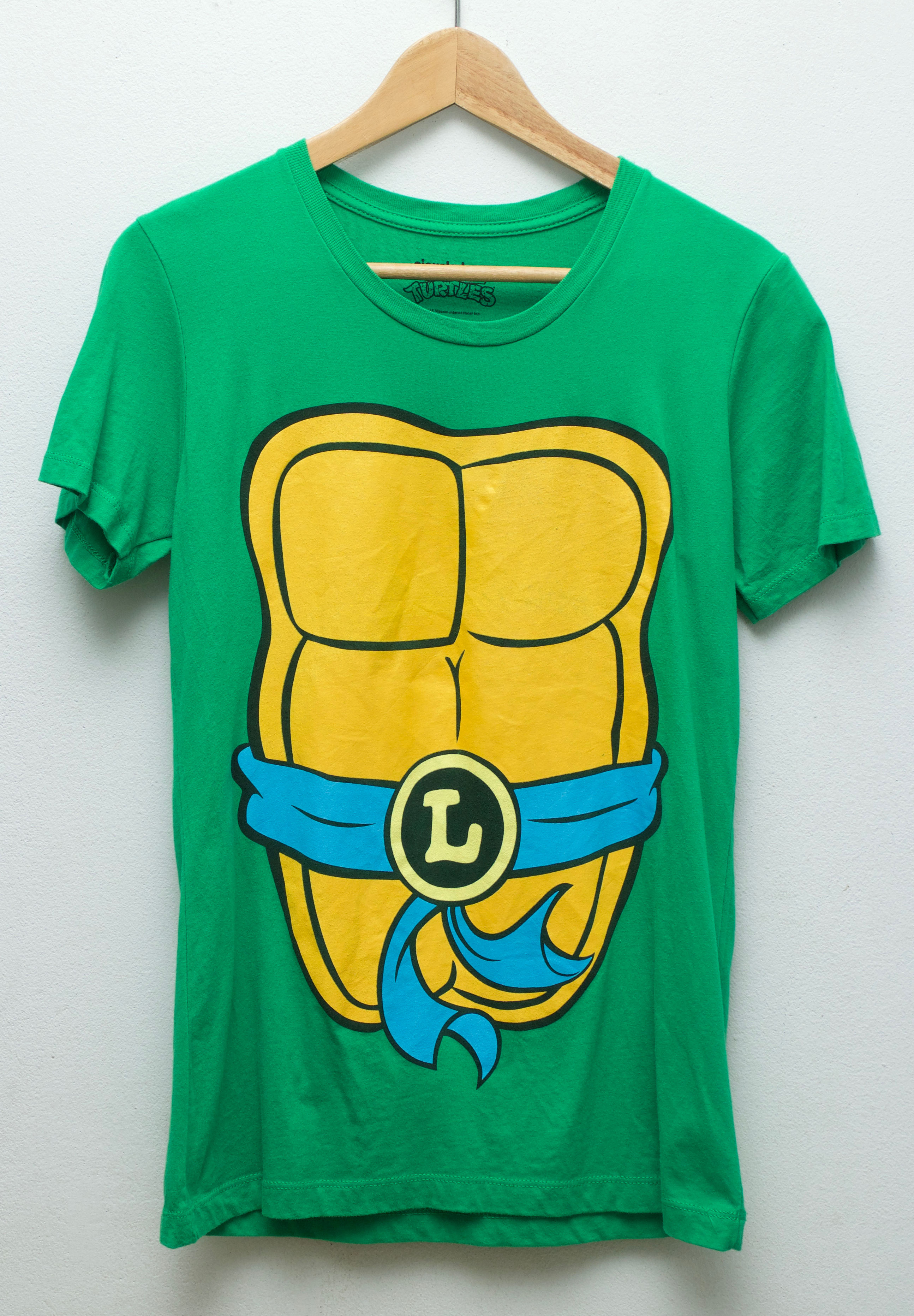 เสื้อยืดมือสองการ์ตูนนินจาเต่า Teenage Mutant Ninja Turtles (S/อก17"/ยาว26")T051