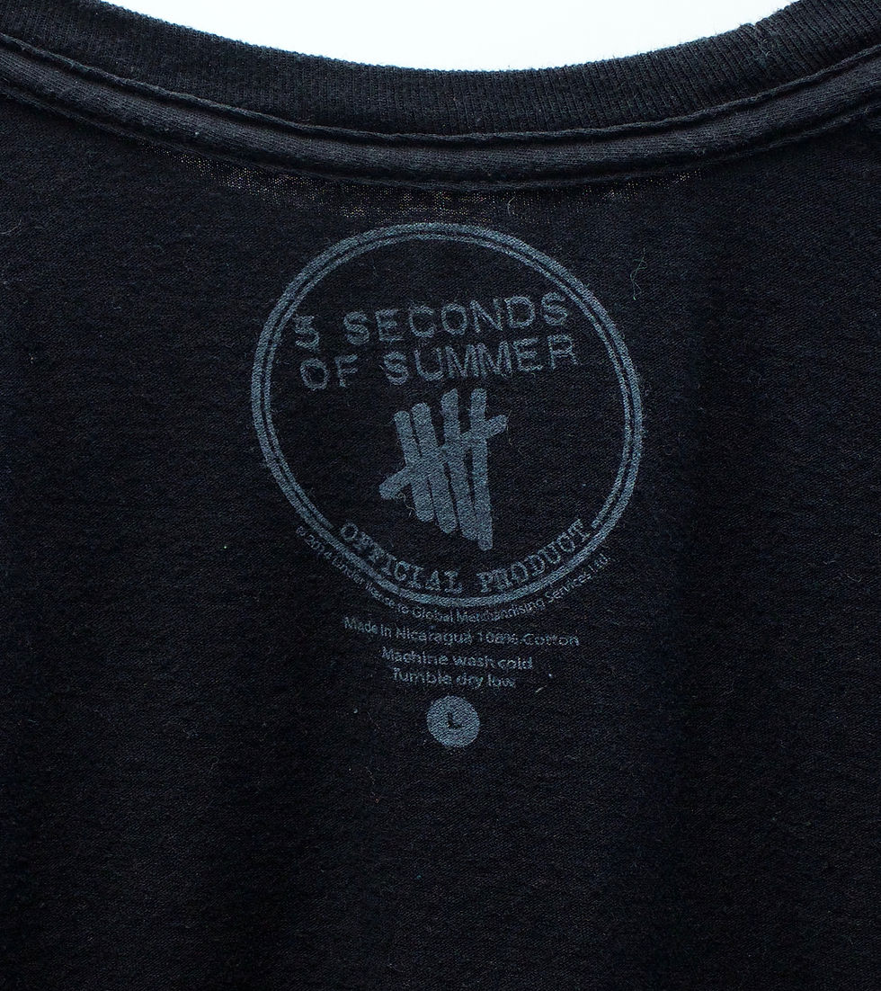 ภาพขนาดย่อ: เสื้อยืดมือสอง วงดนตรี 5 Seconds of Summer  (ไซส์L/อก20"/ยาว28")T319