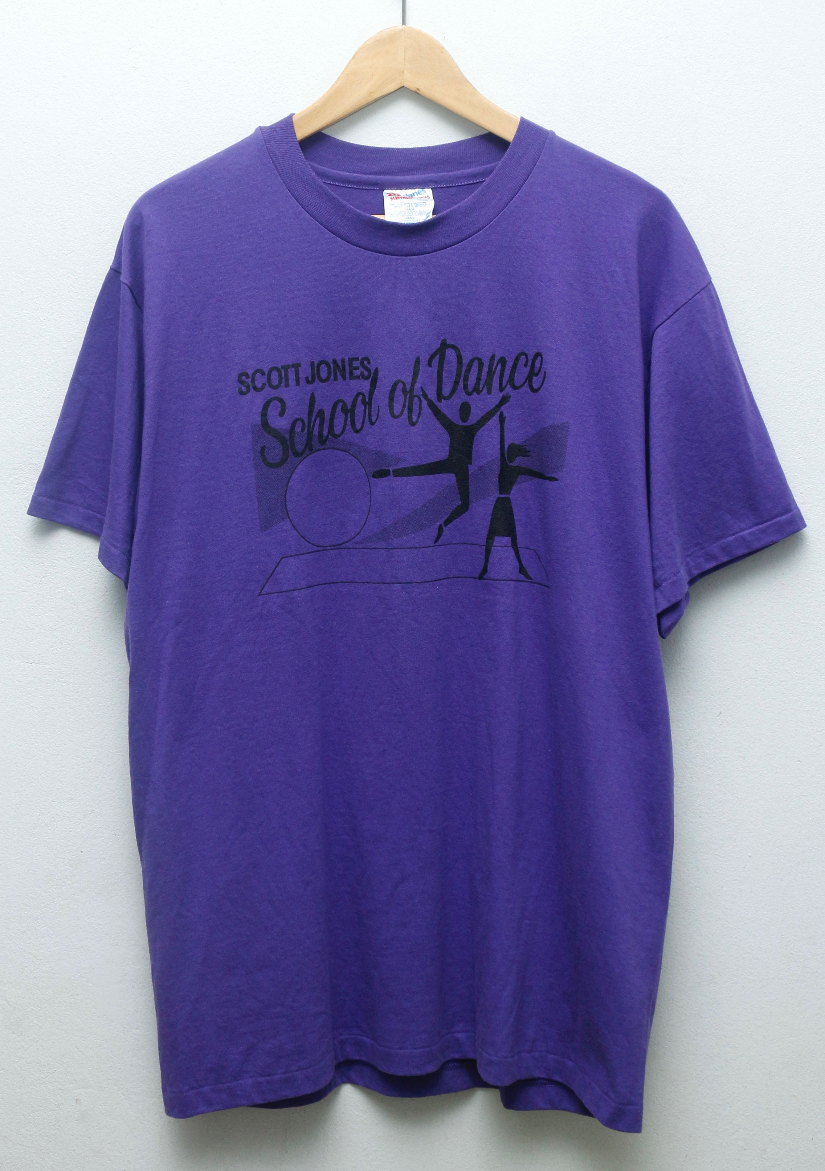 เสื้อยืดมือสอง งานปีเก่า ตะเข็บเดี่ยวบนล่าง ผ้าบาง 50/50 (ไซส์L/อก21"/ยาว29")T2